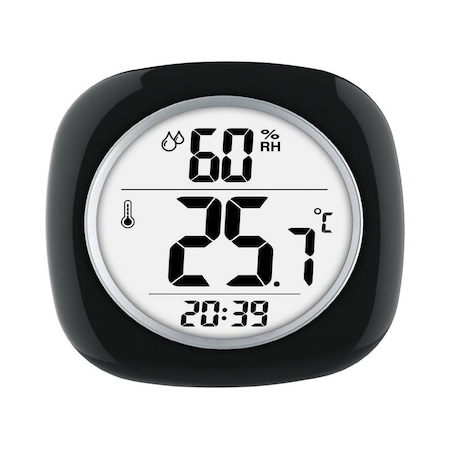 Taylor Taylor Hygrometer/Temperature/Time Digital Thermometer Plastic Black 4.75 in. 1745BK